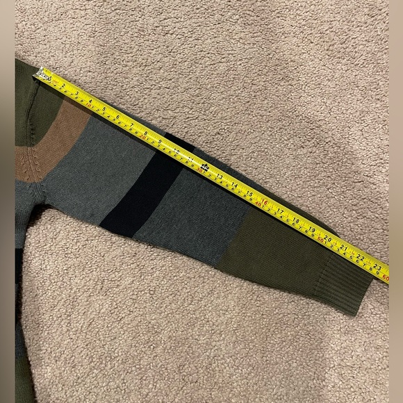 US POLO ASSN Men's Vintage Color Block Quarter Zip-Up Sweater - Picture 6 of 7